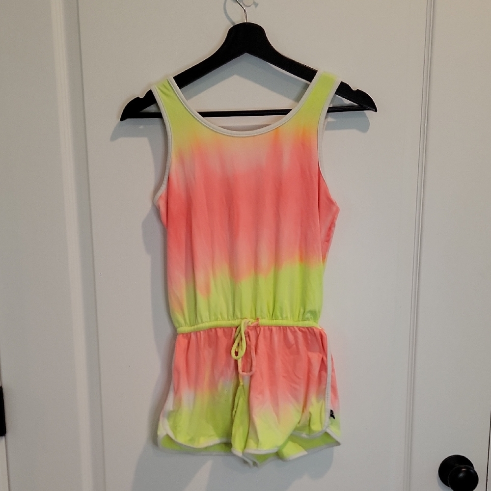 Pixie Lane Romper Girls Size 11/12, Neon Yellow And Pink